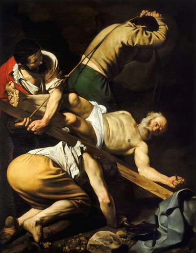 Kruisiging van Sint-Petrus door Michelangelo Merisi Caravaggio